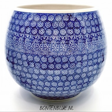 G58 Bunzlau Bloempot H 20 cm decor 884 Lace G58 Bunzlau Bloempot H 20 cm decor 884 Lace