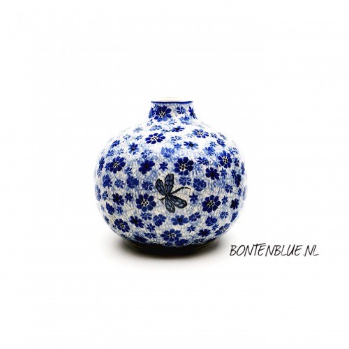 G15 Bunzlau Vase M 14 cm decor 1443X Dragonfly G15 Bunzlau Vase M 14 cm decor 1443X Dragonfly