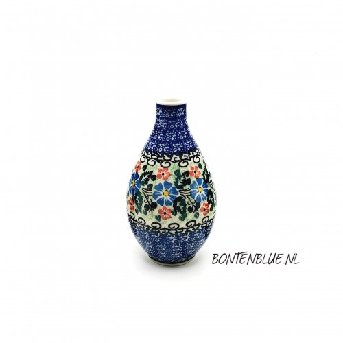 G18 Bunzlau Vase M 16 cm decor Unikat 2115