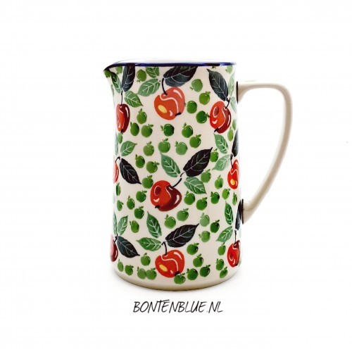 G46 Bunzlau Water jug 1,3 Liter decor appeltjes