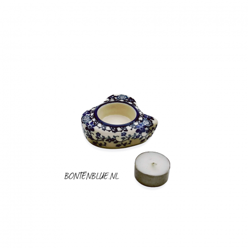 G64 Bunzlau Waxinelichthouder hartshape decor 3427X