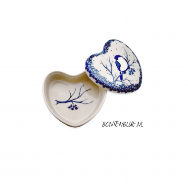 Bunzlau Bewaardoos hartvorm decor Unikat 4830 
