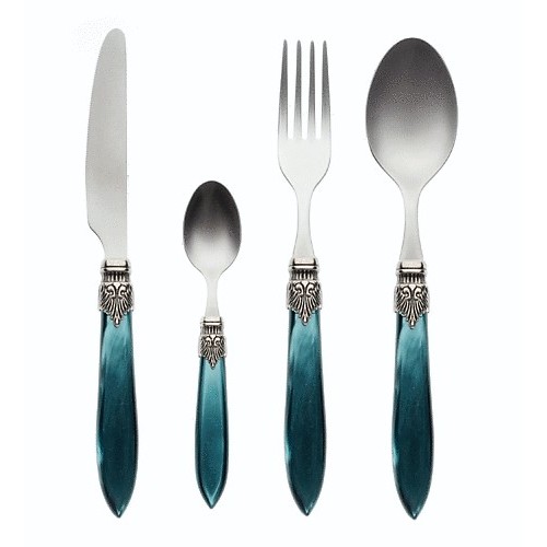 Murano dark green diner set