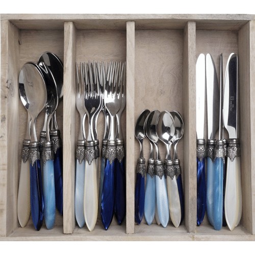 Murano sea mix dinner 24-piece in wooden box