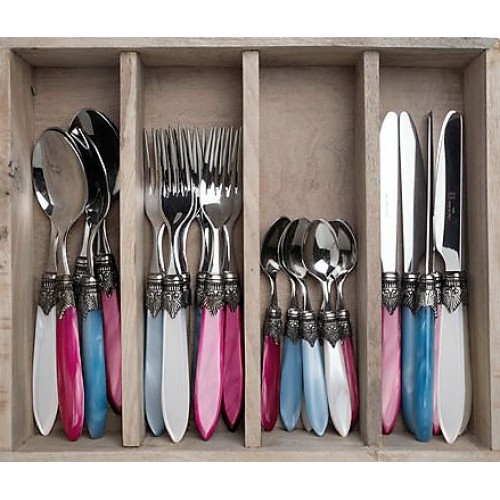 Murano sweet mix dinner 24-piece in wooden box