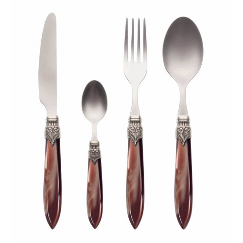 Murano chocolate brown diner set