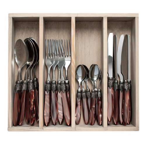 Murano chocolate brown diner set