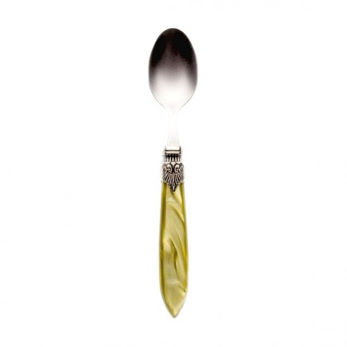 Murano dessert spoon olijfgroen