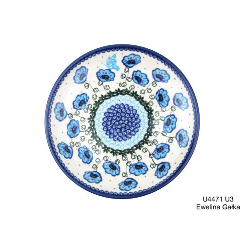 261 Bunzlau Pie dish Ø 16 cm decor Unikat 4471X