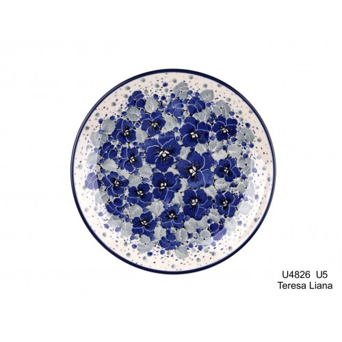 D21 Bunzlau Cake plate Ø 12.3 cm decor Unikat 4826X D21 Bunzlau Cake plate Ø 12.3 cm decor Unikat 4826X